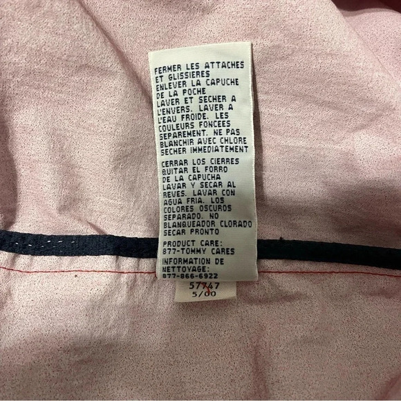 Tommy Hilfiger Vintage Red Windbreaker Womens Size Large Full Zip - Picture 9 of 10